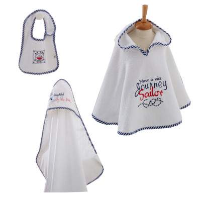 Set de baie Sailor Marinar, 0-1 ani, Ecocotton