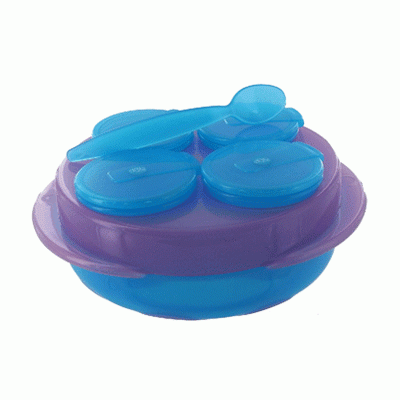 Set hranire - Babysnack, albastru / violet, 210022, dBb Remond