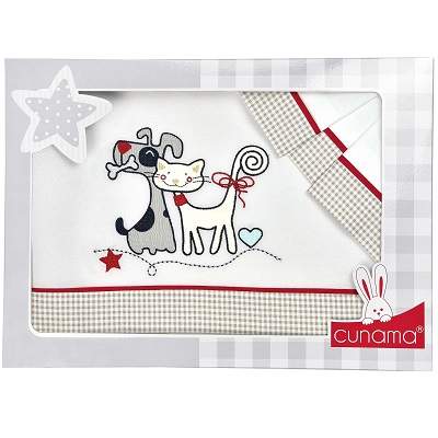 Set lenjerie de pat, Best Friends, 60x120 cm, 3041, Cunama