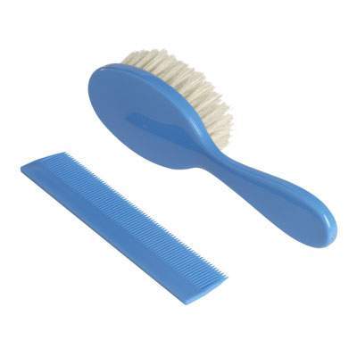 Set perie par natural si pieptan blue, +0luni, 315006, dBb Remond