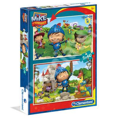 Set puzzle Cavalerul Mike, 2 puzzle x 60 piese, CL07118, Clementoni