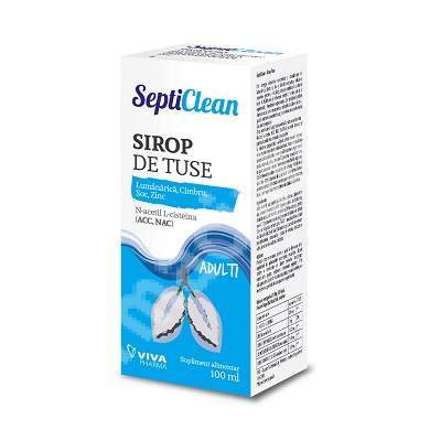 Sirop de tuse cu N-Acetil si L-Cisteina pentru adulti, 100 ml, Septiclean