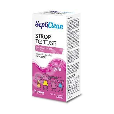 Sirop de tuse cu N-Acetil si L-Cisteina pentru copii, 100 ml, Septiclean