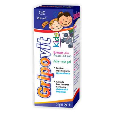 Sirop GripoVit +3 ani, 150 ml, Zdrovit