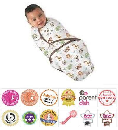 Sistem de infasare, SwaddleMe Jungle, 4-6 luni, 87856, Summer Infant