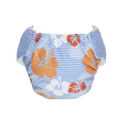 Slip de plaja cu protectie dubla, Model Hawaii Orange, 9-12 luni, Archimede