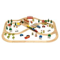 Circuit auto si feroviar, 101 piese, BigJigs
