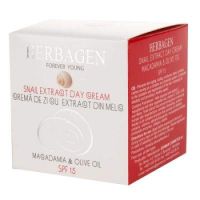 Crema de zi cu extract de melc SPF 15, 50 g, Herbagen