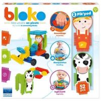 Cutie cu blocuri de construit Pod Ferma, +12luni, 50piese, Piko