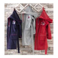 Halat de baie din BBC Organic - Sport Team, Rosu, 9-10 ani, Ecocotton