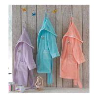 Halat de baie din bumbac organic, Fancy Girl, 3-4 ani, Ecocotton