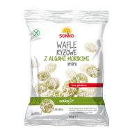 Mini rondele de orez cu alge de mare, fara gluten, 40 g, Sonko