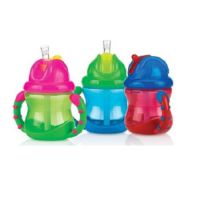 Pahar cu pai si manere Vari-Flo, +12 luni, 240 ml, Nuby