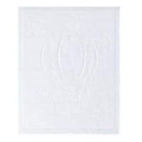 Paturica alba tricotata bumbac, +0 luni, 95x95 cm, Pirulos
