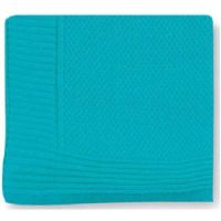 Paturica tricotata din bumbac Turquoise, 95x95 cm, Pirulos