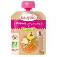 Piure Bio din mere si morcovi, +6luni, 90g, BabyBio