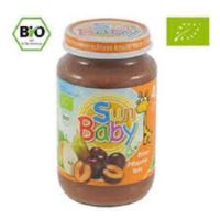 Piure Bio din pere si prune, +4luni, 190g, SunBaby Food