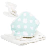 Prosop brodat cu gluga si manusa Lily norisori, 100x100cm, Fillikid