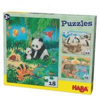 Puzzle Familii de Animale, 18 piese, +3 ani, Haba
