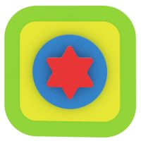 Puzzle, patrat verde cu stea, +0 luni, 0022, MillaMinis