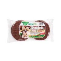 Rondele din grau expandat cu glazura de cacao, 75 g, Sanovita