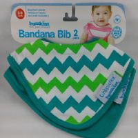 Set 2 bavete - Chevron, verzi, 606, HippyChick