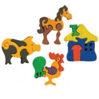 Set 4 Mini Puzzle, Ferma, 11202, Fauna
