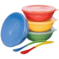 Set de 4 castroane si lingurite Travel, +6 luni, Munchkin