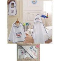 Set de baie, alb, Marinar, +0 luni, Ecocotton