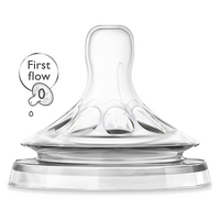 Set tetina, Natural, +0 luni, 2 buc, SCF657/27, Philips Avent