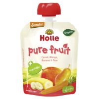Suc Eco din Mango, Banane, Pere si Morcov, +6luni, 90g, Holle Baby Food