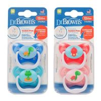 Suzete din silicon nivel 3 design fluture PreVent, +12 luni, 2 bucti, PV32001, Dr Browns