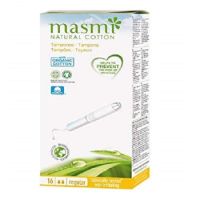 Tampoane interne din bumbac organic cu aplicator, 16 bucati, Masmi