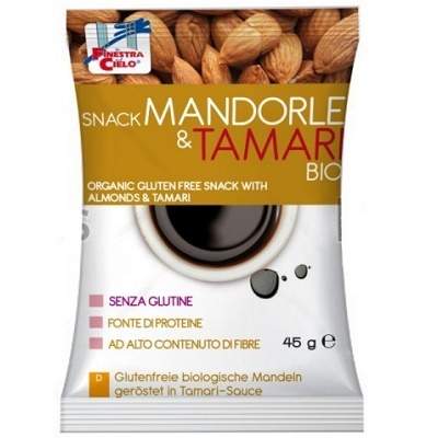 Snack cu migdale si sos tamari, 450 g, La Finestra Sul Cielo