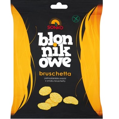 Snacksuri bruschetta din porumb, fara gluten, 50 g, Sonko