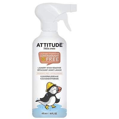 Solutie de indepartat pete fara miros, pentru rufele copiilor, 475 ml, Attitude