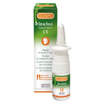 Spray nazal cu ulei esential de menta si cimbru Olioseptil, 20 ml, Laboratoires Ineldea