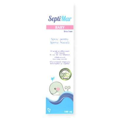 Spray nazal cu Apa de Mare Izotona, 100 ml, Septimar Baby