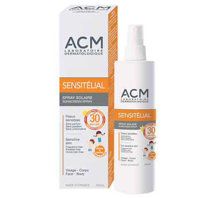 Spray protectie solara copii SPF 30 Sensitelial, 200 ml, ACM