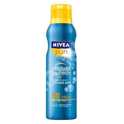 Spray protectie solara cu efect racoritor Sun Protect & Refresh SPF 50, 200 ml, Nivea