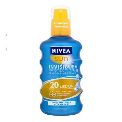 Spray protectie solara invizibila Sun Invizible Protection SPF 20, 200 ml, Nivea