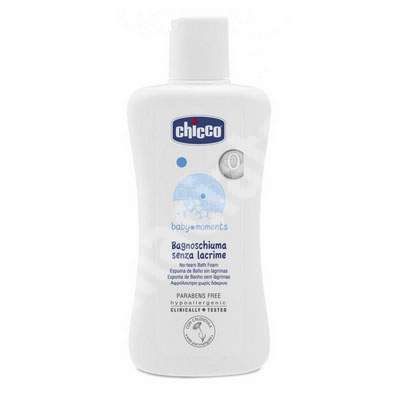 Spuma de baie fara lacrimi Baby Moments, 200 ml, 02836, Chicco