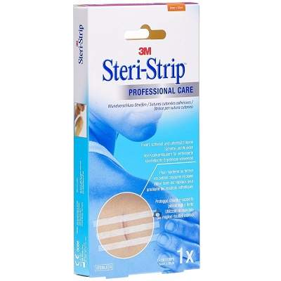 Benzi adezive pentru sutura leziunilor, Steri-Strip, 10 unitati, 6x100 mm, 3M