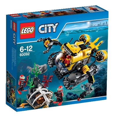 Submarin City, 6-12 ani, L60092, Lego