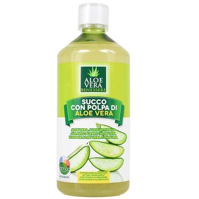 Suc de Aloe vera cu pulpa Natur, 1000ml, Benessere