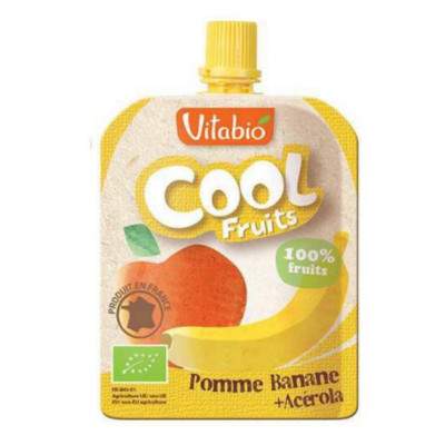 Suc Organic de mar, banana si acerola Cool Fruits, 90 g, Vitabio