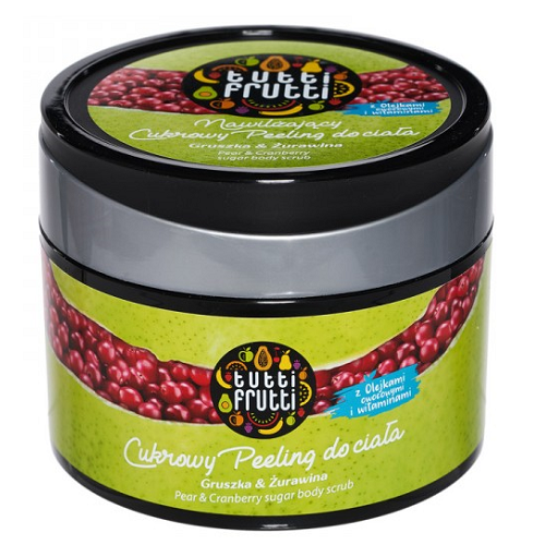 Sugar scrub Pere si Merisoare Tutti Frutti, 300 ml, Farmona