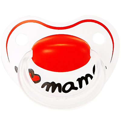 Suzeta din silicon cu inel I Love MAma, +16luni, 112929, Bibi