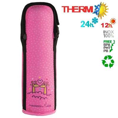 Termos lichide si husa neopren Tapon-Vaso, Girafa, 500 ml, Laken