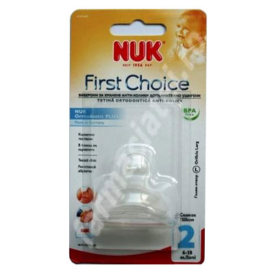 Tetina First Choice din silicon, Marimea 2, 721.253, Nuk